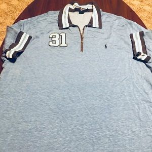 VTG  Spell Out Polo Sport zip 